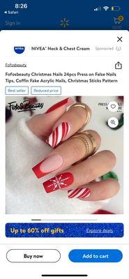 This was the photo I showed her. I wanted my nails like this.