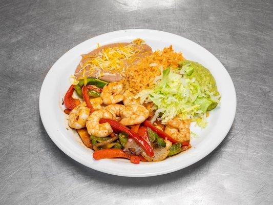 Shrimp fajitas