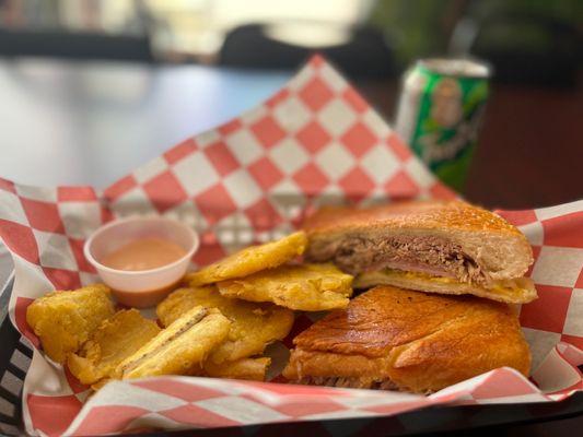 6" cubano with tostones