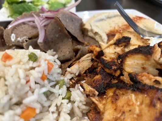 Combo Plate, Gryo, Chicken and Salad