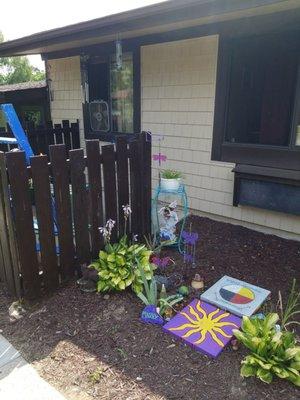 Our little area next to our patio.