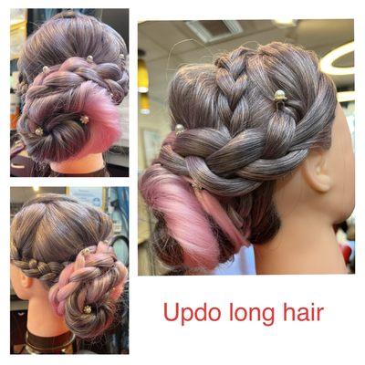 Updo long hair