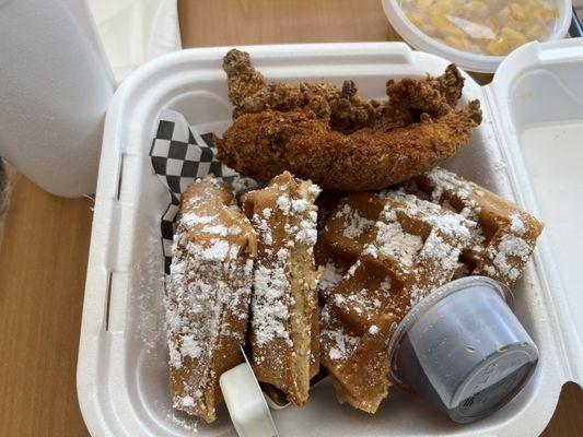 Hot chicken tenders & Waffles Meal