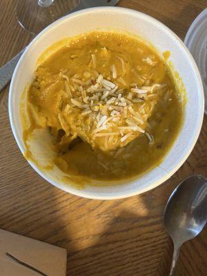 Rice with a bit of thick mulligatawny stoup