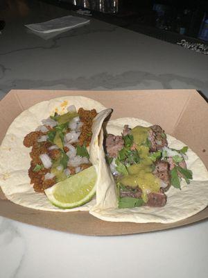 Carnitas & Steak tacos