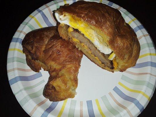 Sausage, Egg and Cheese Croissant