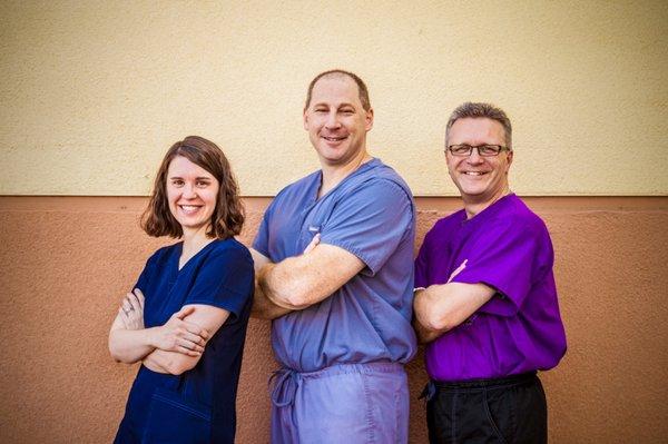 North Scottsdale Animal Hospital's three-doctor team.