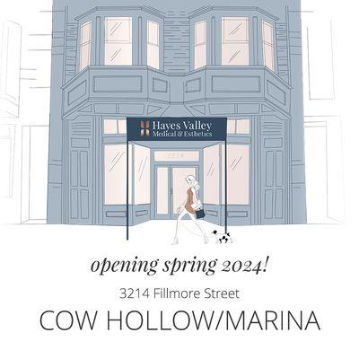 So excited to announce we are opening our 3rd location in the Cow Hollow/Marina neighborhood of SF! 3214 Fillmore Street