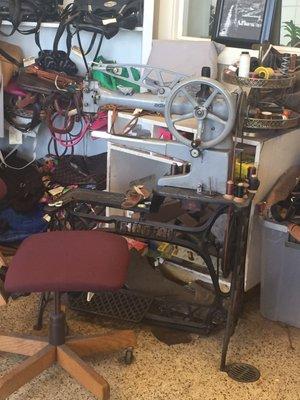 Check out this old sewing machine