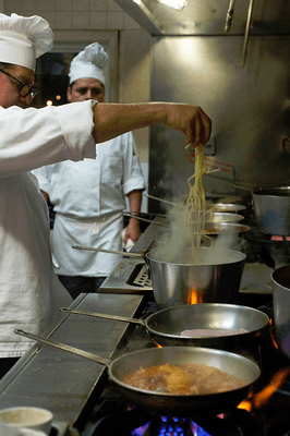 Our chefs, hard at work