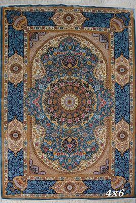 Hand knotted turkey silk rug