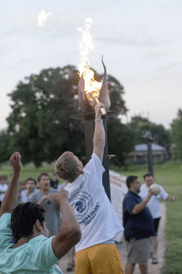 Evening torchlight ceremony