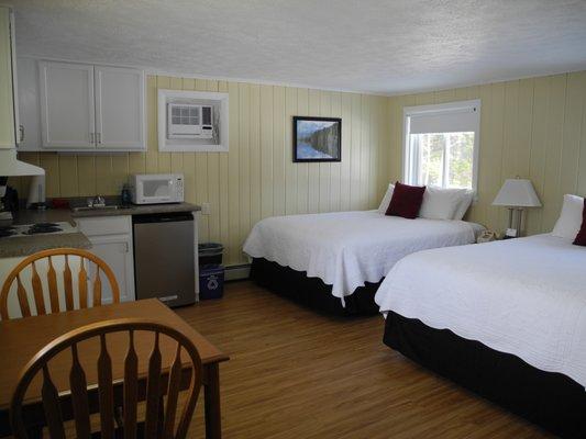 Studio Guest Room on 1st floor w/2 queen beds and full kitchen and full bath.