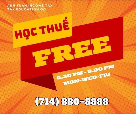 Office hours and Free Tax Class