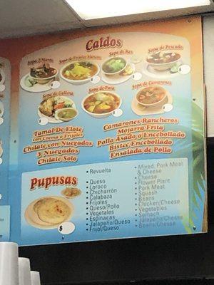 Caldos y Pupusas