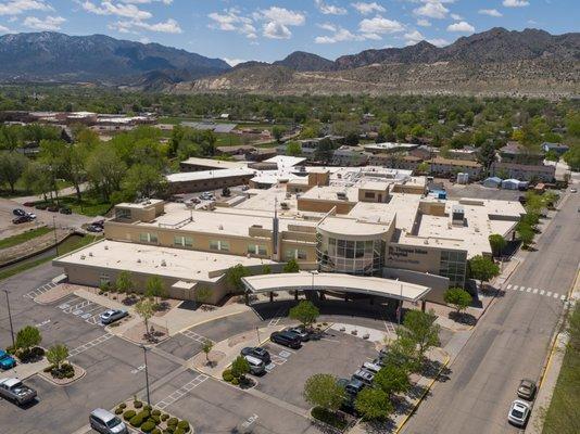 Approximately 900 Squares of Re-Roof (tear off and install) completed at St. Thomas Moore Hospital in Canon City, CO.