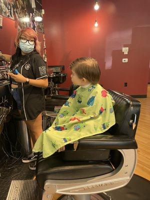 Toddler boy haircut by Karen