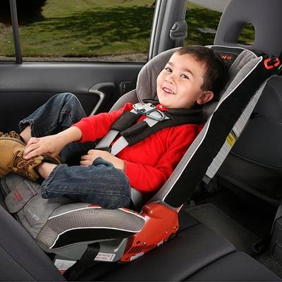 Rear-facing convertible car seats for children up to 45lbs.