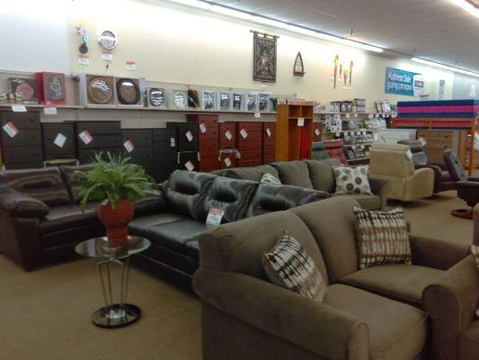 We have a wide variety of new bedroom and living room furniture!