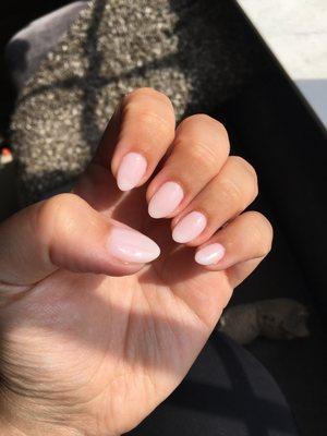 Almond Shape on Natural Nails w. Dip Color #15 by Kimmy