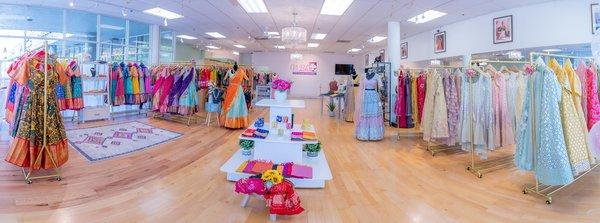 A view into ViBha's flagship store in Sunnyvale. A destination for Indian fashion clothing.