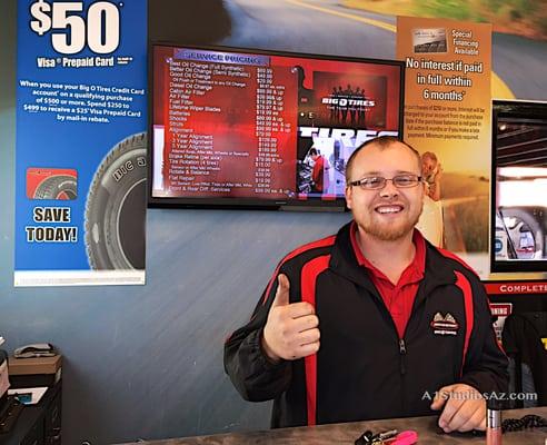 Big O Tires - Excellent customer service with a smile - Ryan Sousie * Service Manager