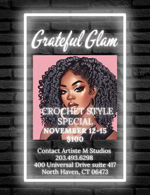 Grateful Glam Crochet Style SPECIAL ! $100 styles November 12-15