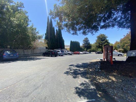 Military West parking entrance