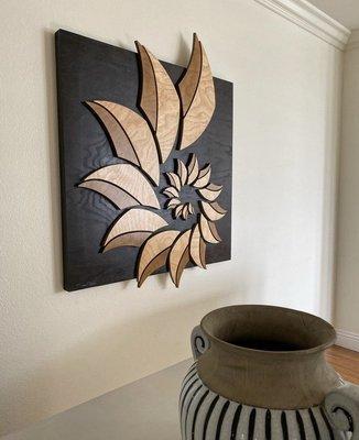 Nautilus Shell wood wall sculpture by Shaun Thomas