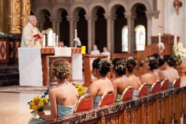 My bridesmaids' hair