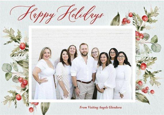 Merry Christmas from our team.  We wish all of our Senior Clients and their families a happy and healthy new year.