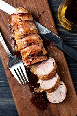 We're known for our Pork Tenderloin recipes!  This Bacon-Wrapped Pork Tenderloin is always a huge hit!