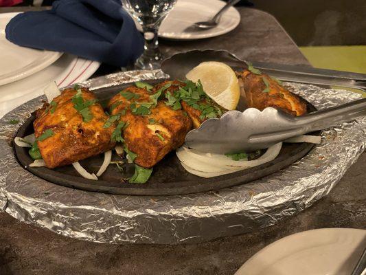 Tandoori salmon.