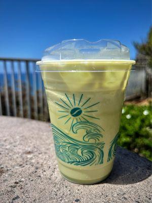 Iced matcha latte.