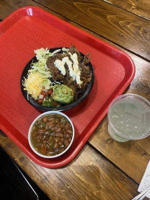 Shredded Brisket Burrito Bowl