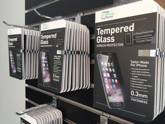 We have a variety of products to help keep your screen safe after we've repaired it.