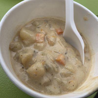 Mushroom "Glam" Chowder from "Water & Wheat" at the People's Plant-Based Party on 10/8/23, sponsored by PFC & Vegan Kalamazoo.