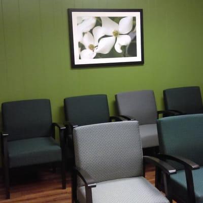 Tranquil waiting area for the shot patients