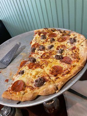 Pepperoni, beef and feta