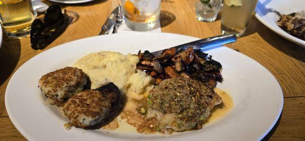 Steak medallions and grouper