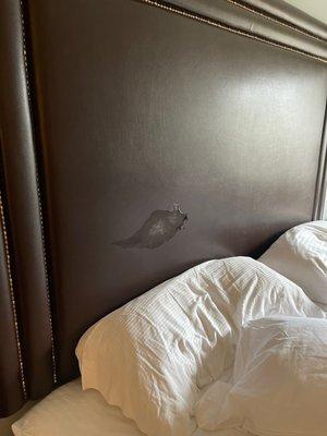 Worn headboard