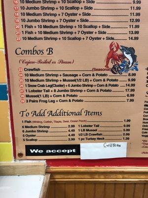 Combos B   Additional Items