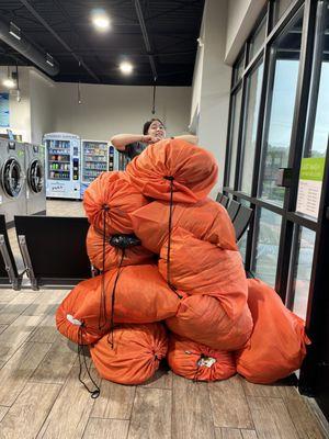 We love mountains of laundry