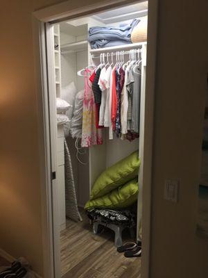 HUGE walk in closet (way better than mine at home)