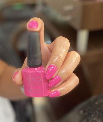 Pink gel nail polish