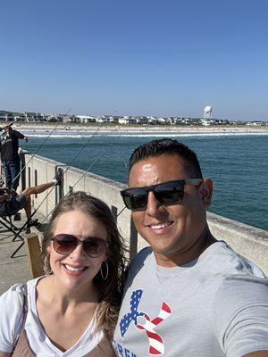 On the pier