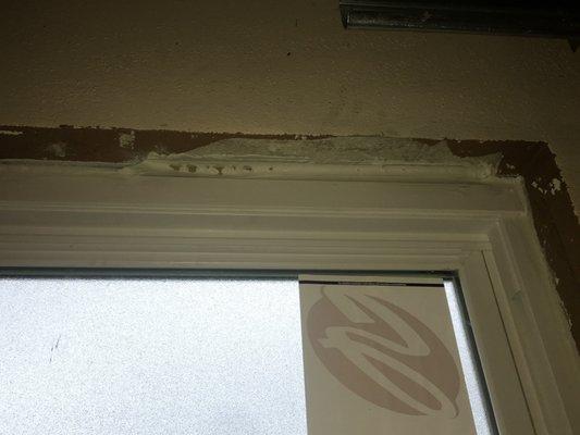 Destroyed window sill. Had to repair stucco at own expense