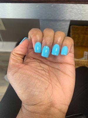 This is my first time here. I love my nails, Anne was super nice and the place was super clean. I rate this a 9/10