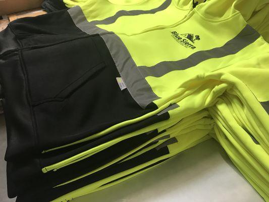 High Visibility Zip Up Hoodies