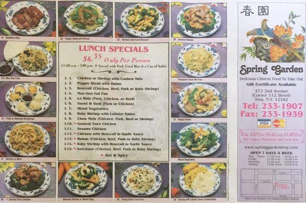 Menu - Lunch special